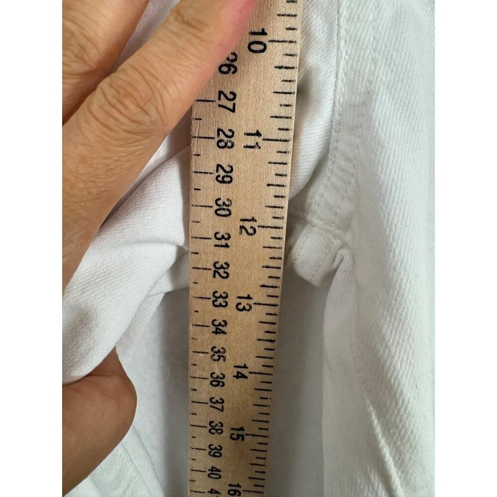 J.Crew Petite sailor slim‎ wide-leg jeans cropped in white sz 31P